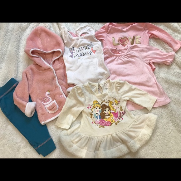 Disney Burts Bees BAby Girl Outfit Bundle 3-6 - Picture 1 of 8
